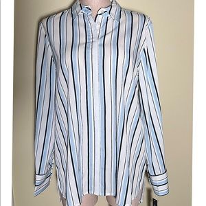 Zac & Rachel Blue and White Striped Blouse